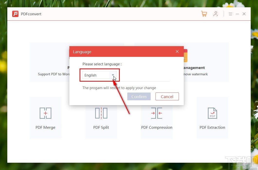 PDF转换大师设置中文界面的方法