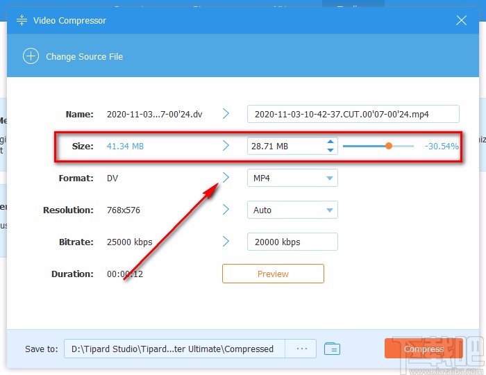Tipard Video Converter压缩视频的方法