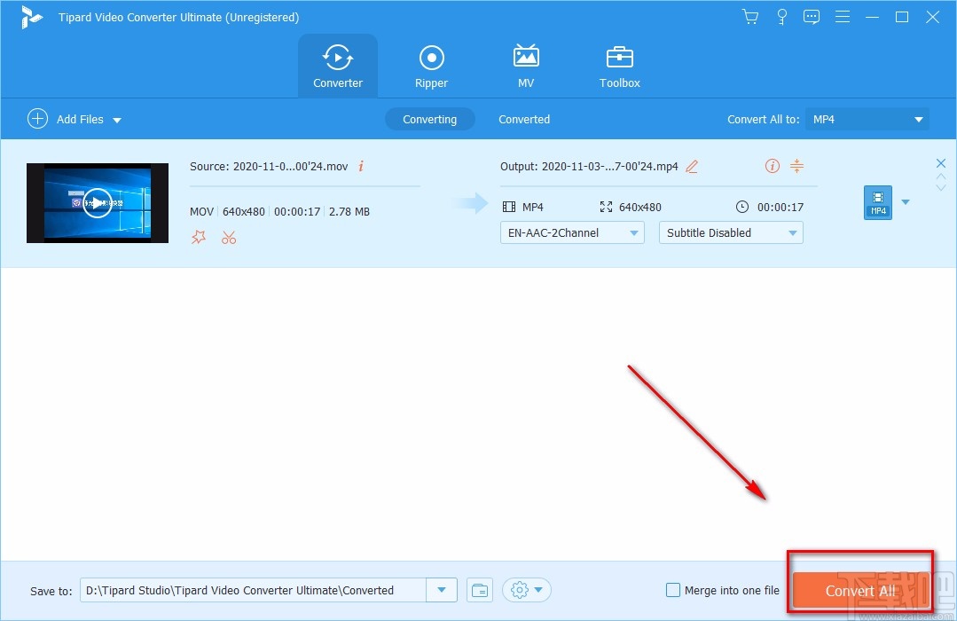 Tipard Video Converter转换视频格式的方法