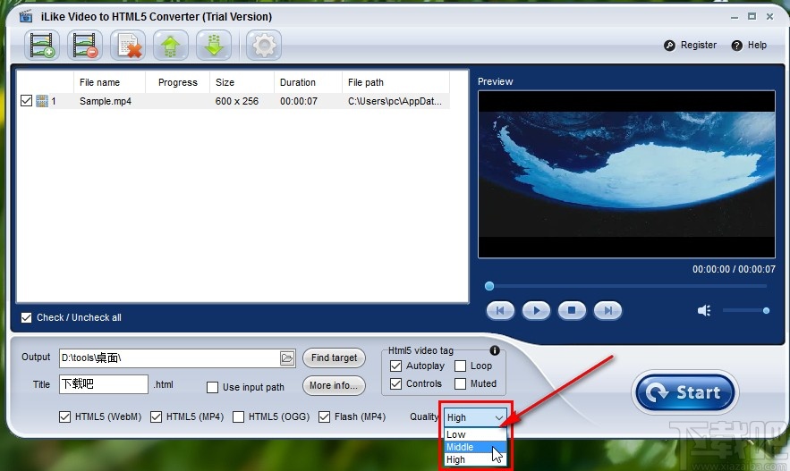 iLike Video to HTML5 Converter转换视频为HTML5的方法