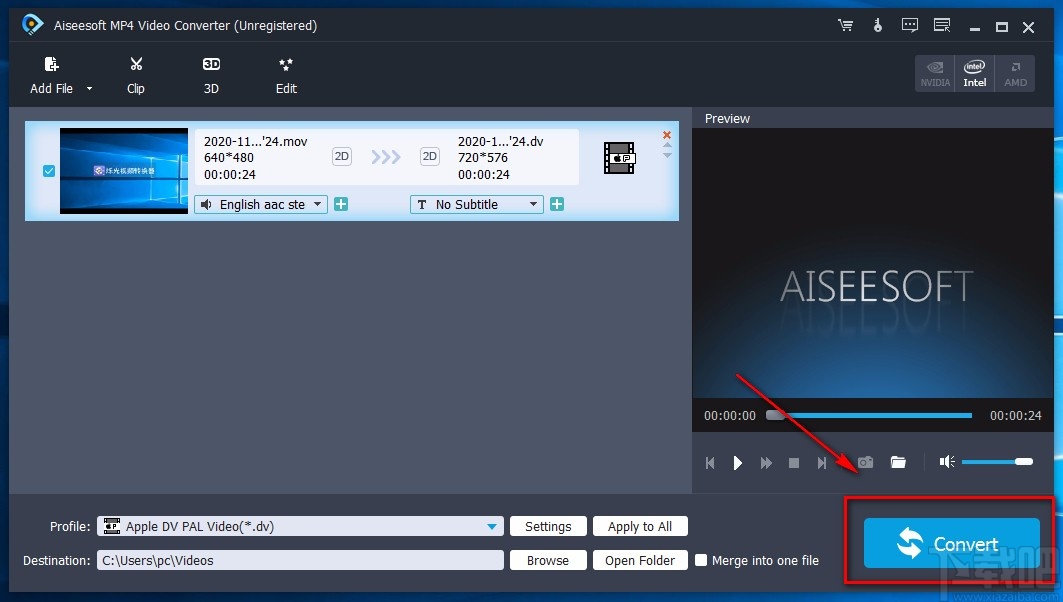 Aiseesoft MP4 Video Converter给视频添加文字水印的方法
