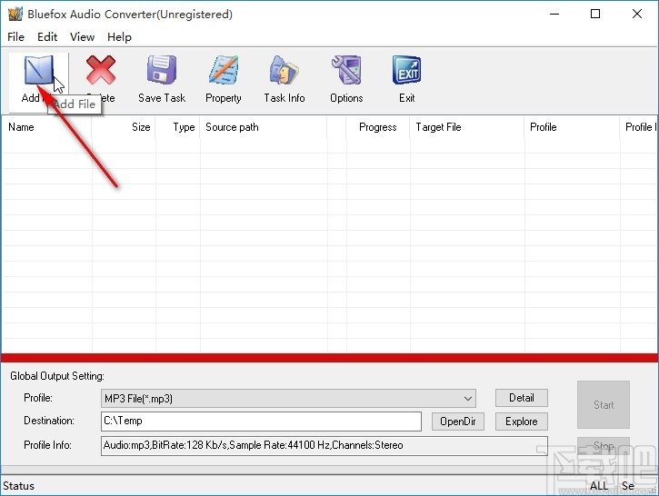 Bluefox Audio Converter转换音频格式的方法