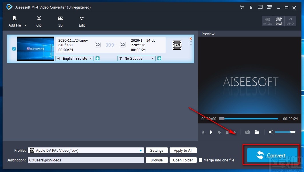 Aiseesoft MP4 Video Converter旋转视频的方法