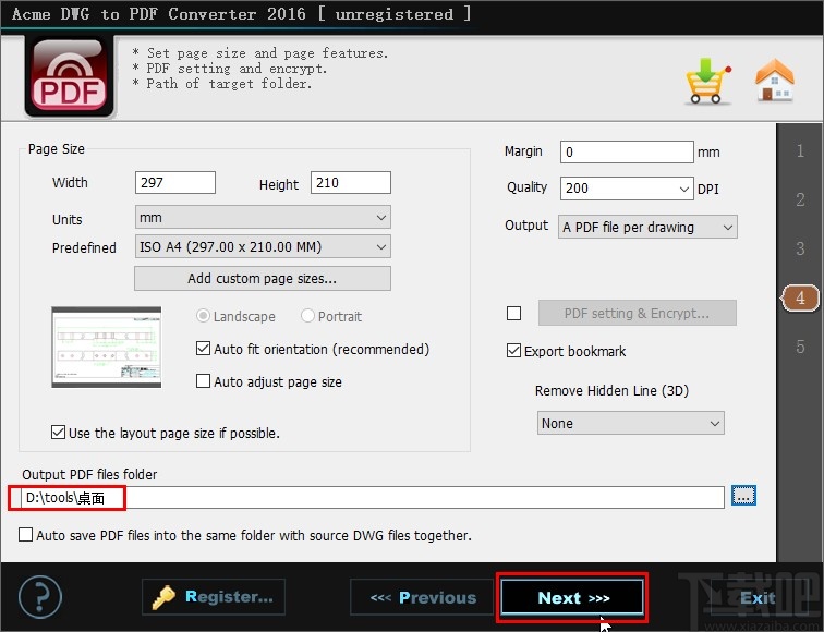 Acme DWG to PDF Converter转换PDF文件的操作方法