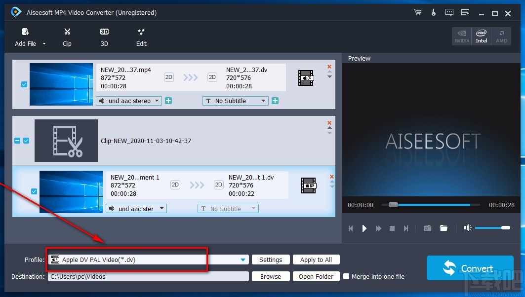 Aiseesoft MP4 Video Converter剪切视频的方法