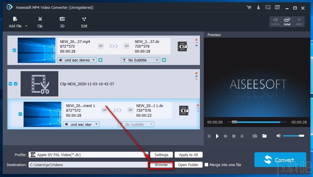 Aiseesoft MP4 Video Converter剪切视频的方法