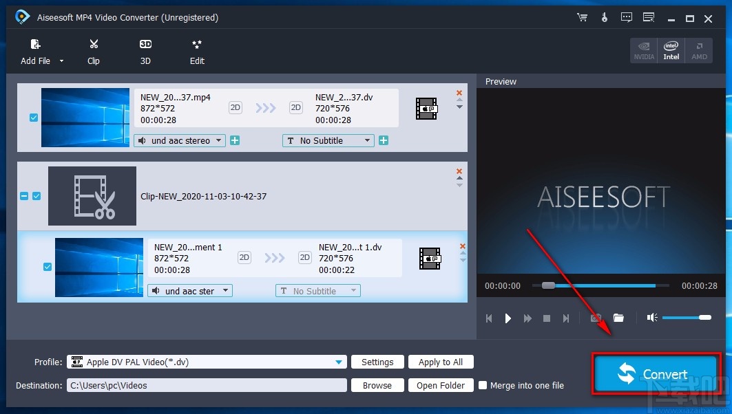 Aiseesoft MP4 Video Converter剪切视频的方法