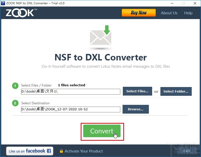 ZOOK NSF to DXL Converter转换nsf文件的方法