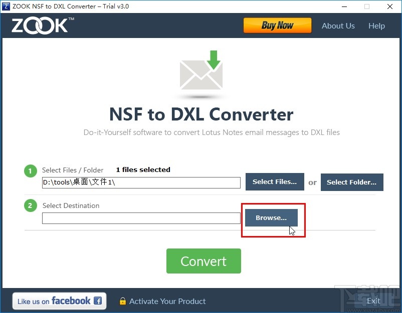 ZOOK NSF to DXL Converter转换nsf文件的方法