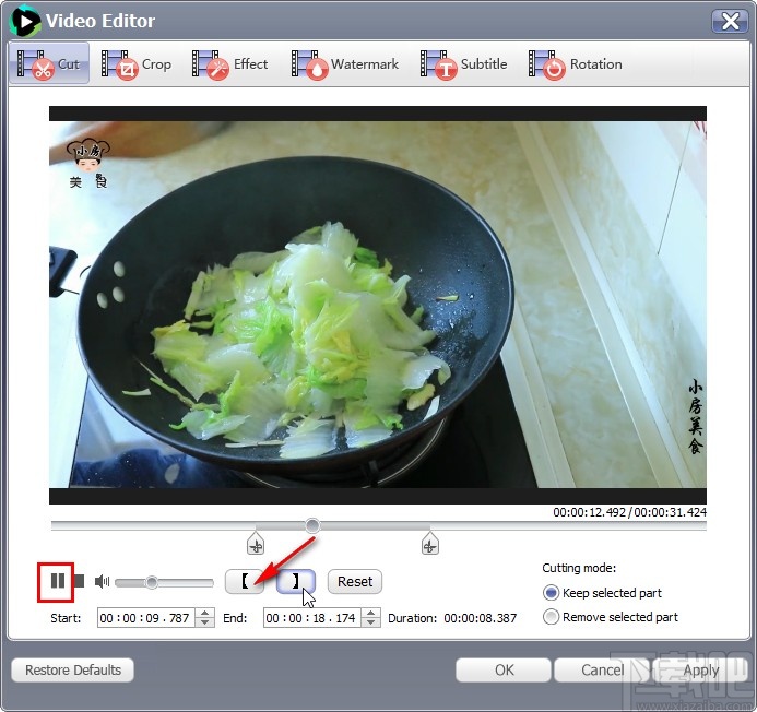 Ukeysoft Video Converter剪切视频的操作方法