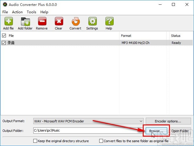 Abyssmedia Audio Converter Plus转换音频格式的操作方法