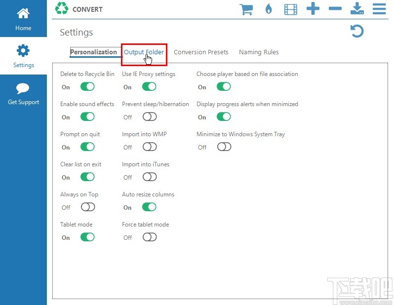 Jaksta Converter设置默认输出文件夹的方法