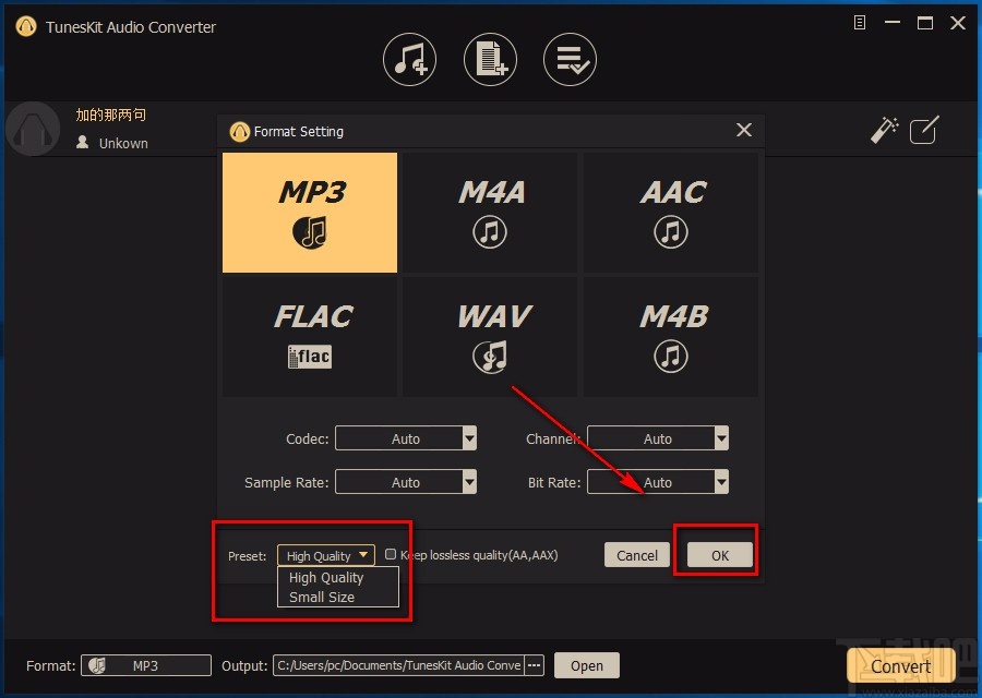 TunesKit Audio Converter转换音频格式的方法
