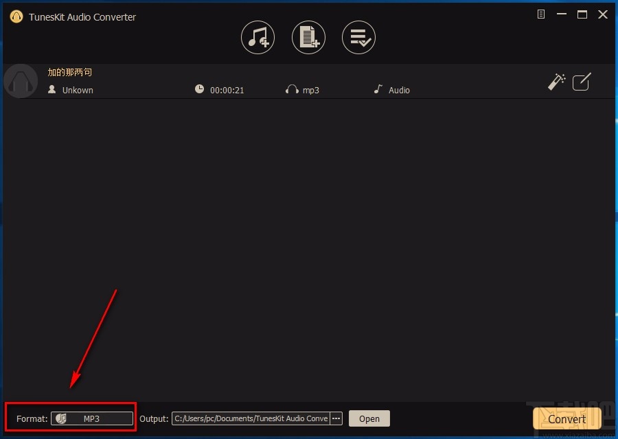 TunesKit Audio Converter转换音频格式的方法