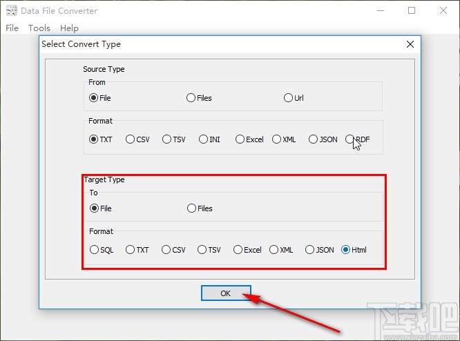 DataFileConverter转换数据文件的方法
