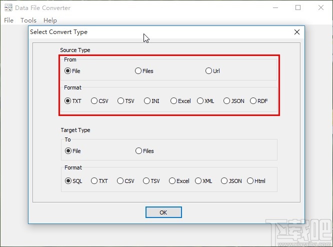 DataFileConverter转换数据文件的方法