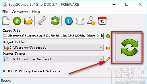 Easy2Convert JPG to DDS将JPG图片转为DDS图片的方法