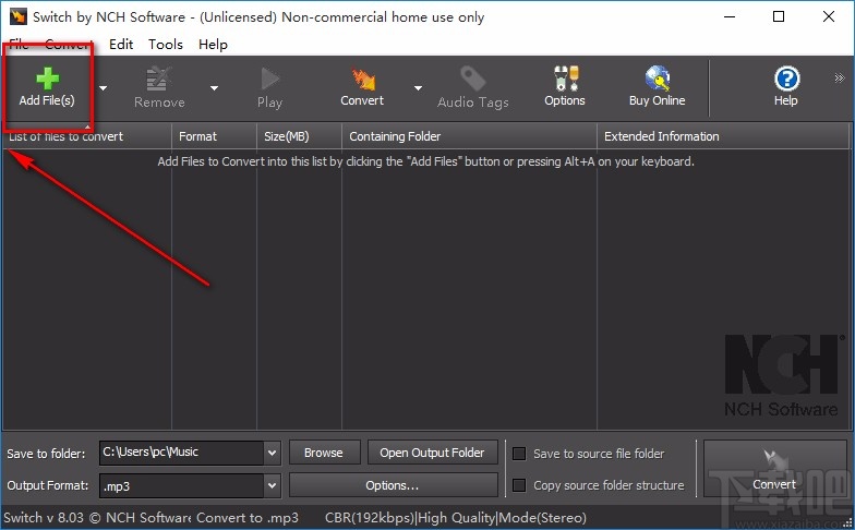 witch Audio File Converter转换音频格式的方法