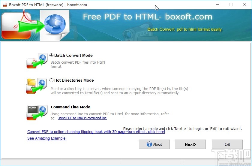 Boxoft PDF to Html的使用方法