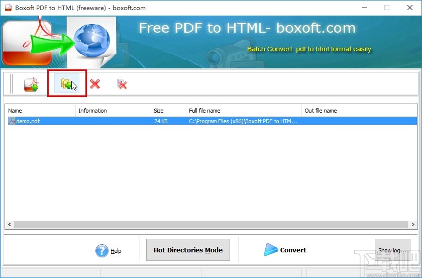 Boxoft PDF to Html的使用方法