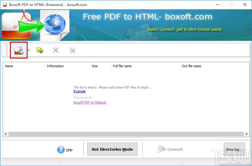 Boxoft PDF to Html的使用方法