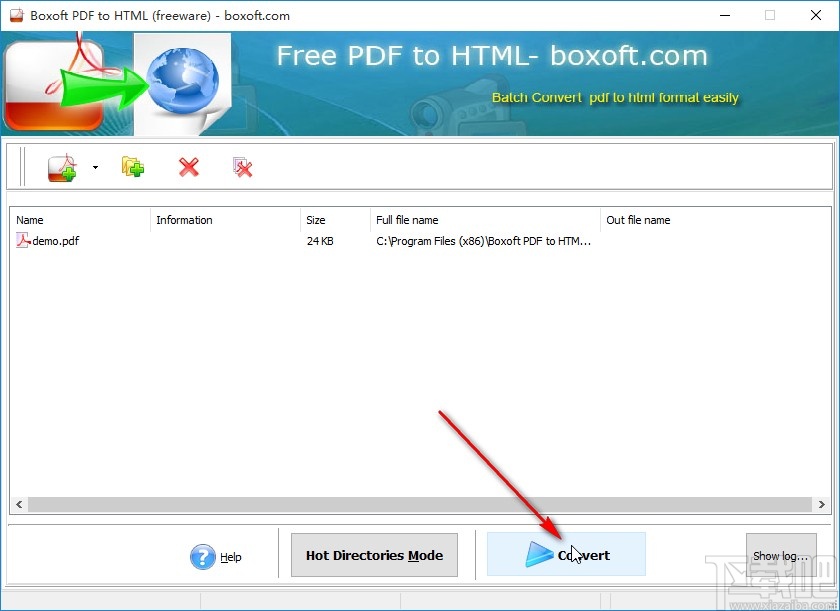 Boxoft PDF to Html的使用方法
