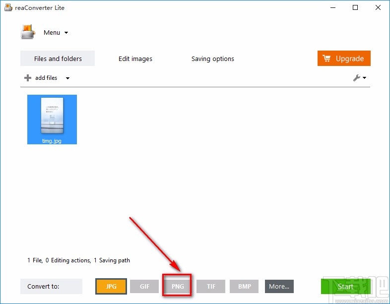 reaConverter Lite转换图片格式的方法