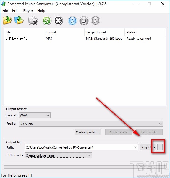 Protected Music Converter转换音频格式的方法