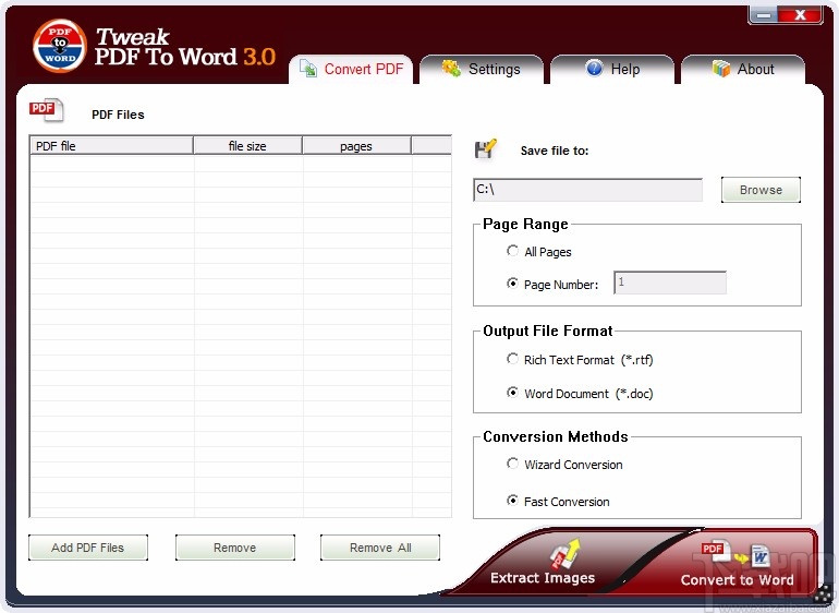 Tweak PDF To Word将PDF文件转为Word文件的方法