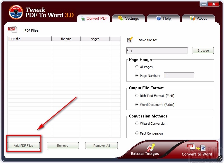 Tweak PDF To Word将PDF文件转为Word文件的方法