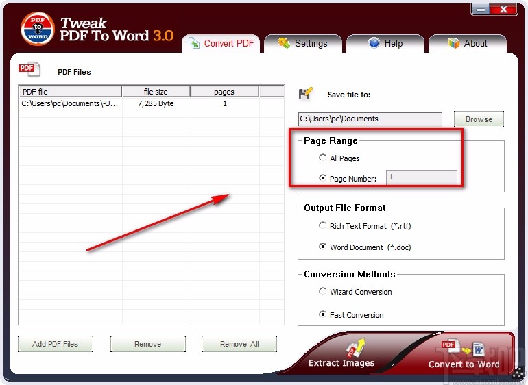 Tweak PDF To Word将PDF文件转为Word文件的方法