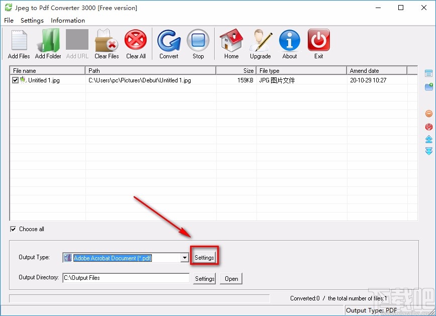 Jpeg to Pdf Converter 3000批量将图片转为PDF的方法
