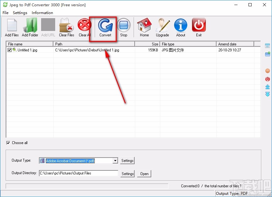 Jpeg to Pdf Converter 3000批量将图片转为PDF的方法