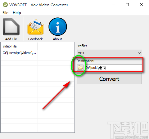 VovSoft Video Converter将MOV视频转为MP4视频的方法