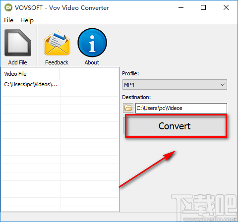 VovSoft Video Converter将MOV视频转为MP4视频的方法