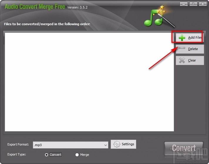 Audio Convert Merge Free转换音频格式的方法