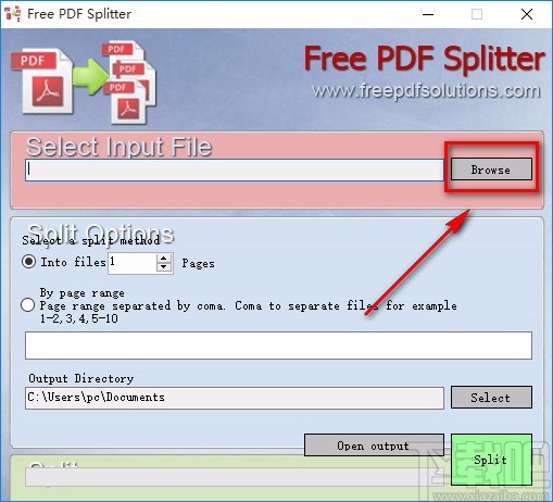 Free PDF Splitter分割PDF的方法