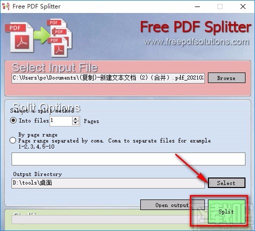 Free PDF Splitter分割PDF的方法