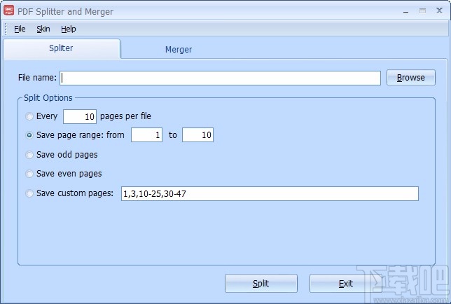 PDF Splitter and Merger分割PDF的方法