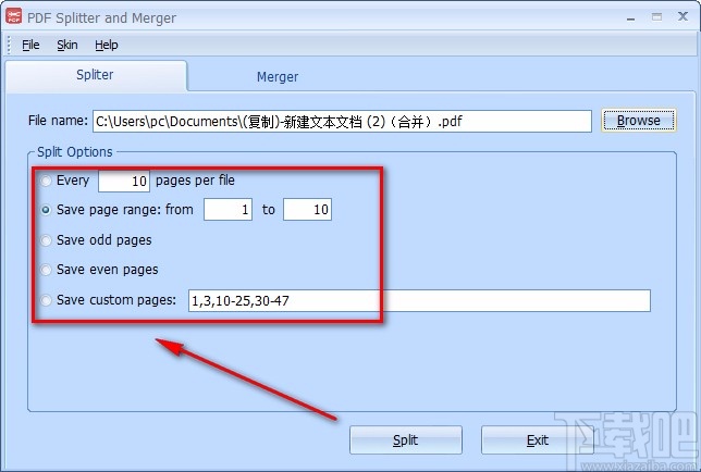 PDF Splitter and Merger分割PDF的方法