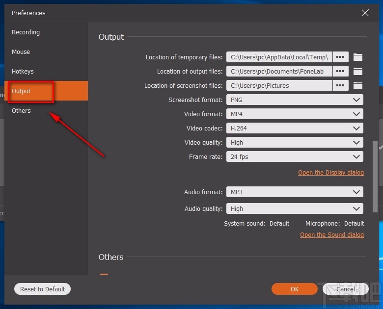 FoneLab Screen Recorder设置默认保存路径的方法