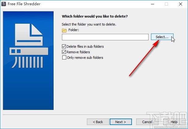 Free File Shredder粉碎文件夹的方法