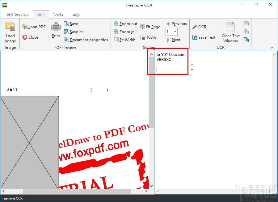 Freemore OCR识别PDF文件文字内容的方法