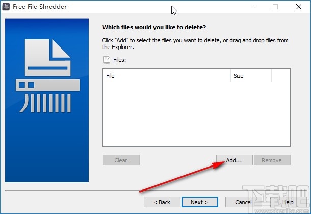 Free File Shredder粉碎删除文件的方法