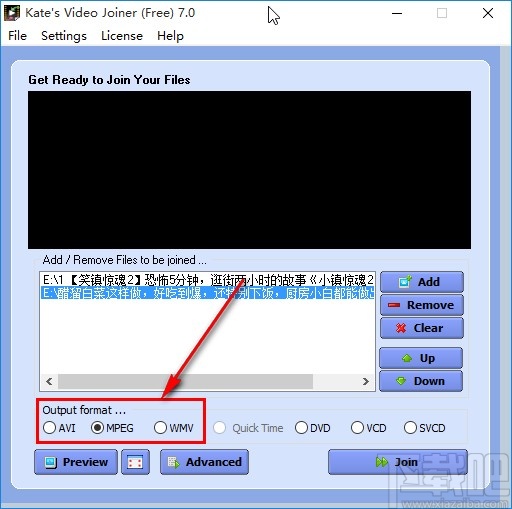 Kates Video Joiner合并视频的方法