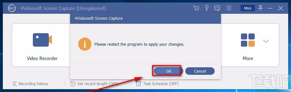 4Videosoft Screen Capture设置中文的方法