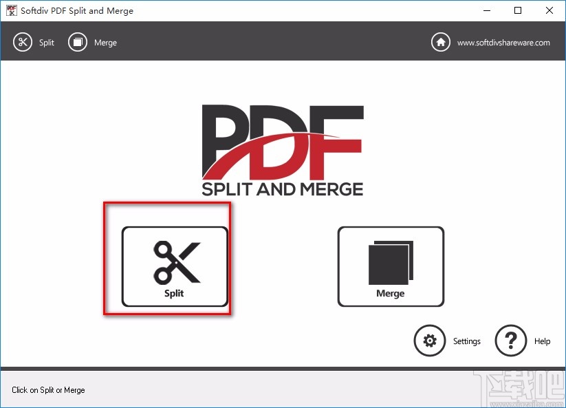 Softdiv PDF Split and Merge拆分PDF的方法