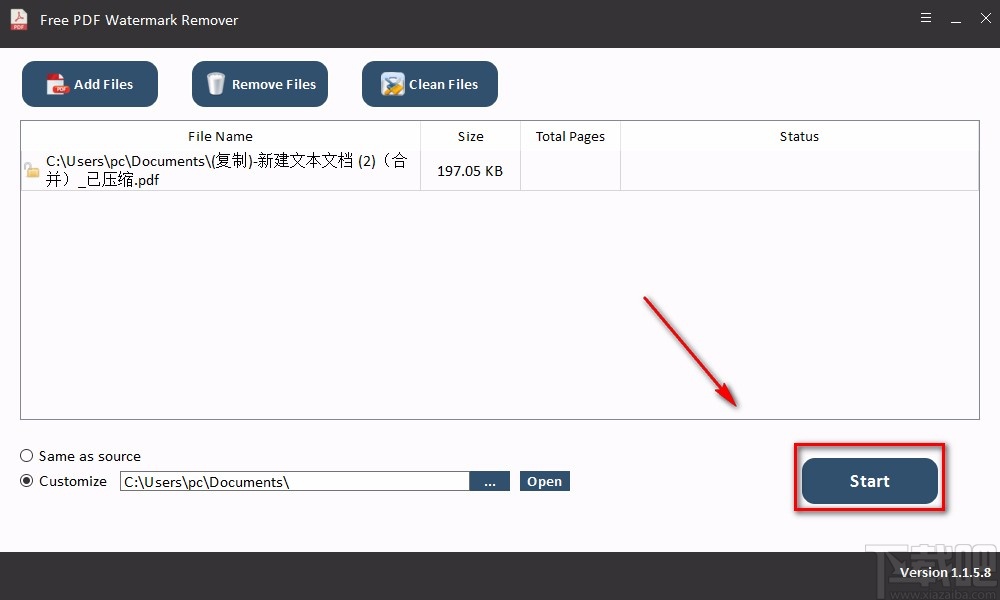 Free PDF Watermark Remover给PDF去除水印的方法
