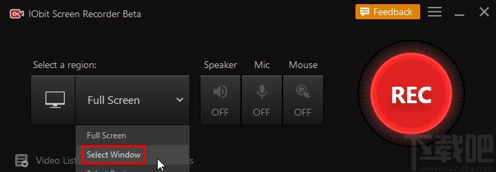 IObit Screen Recorder自定义录制的方法