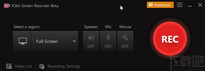 IObit Screen Recorder自定义录制的方法